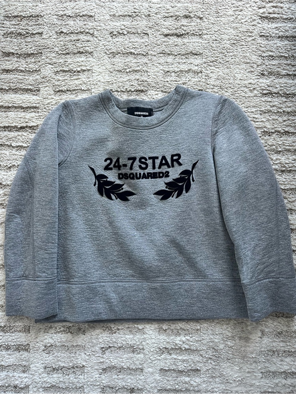 DSQUARED2 women’s Grey Sweatshirt with '24-7 STAR' Logo